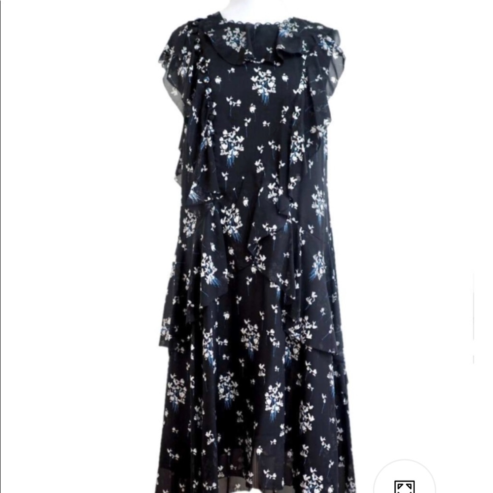 Erdem H&M silk midi dress size 8